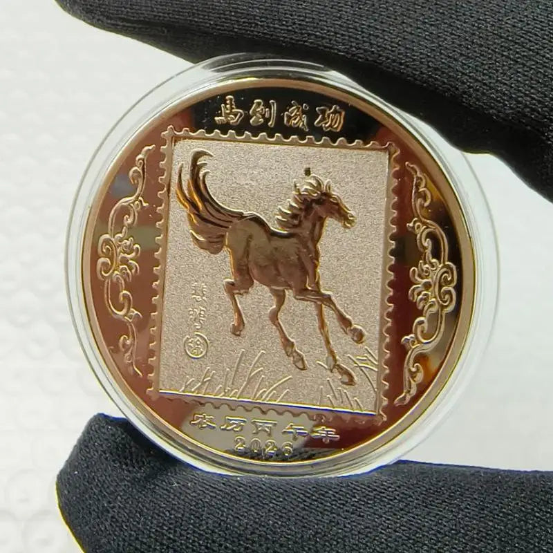 1PC  Metal Collection 2026 New Year Souvenir 40mm Chinese Coins Lucky Animal Horse Collectible Coins