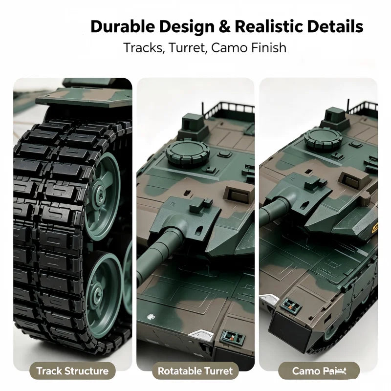 TONGLI Large RC Battle Tank Tracked Off-Road Vehicle