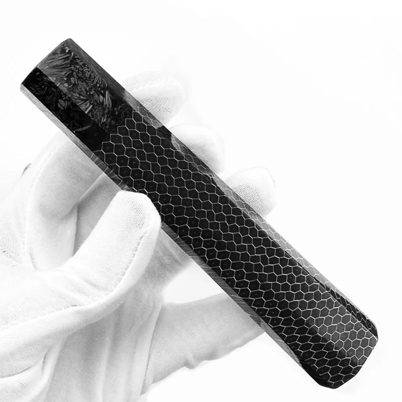 1pc Carbon Fiber + C-Tek Resin Octagonal Knife Handle for DIY Semi-finished Damascus Knife Handle Material Kitchen Knife Handle