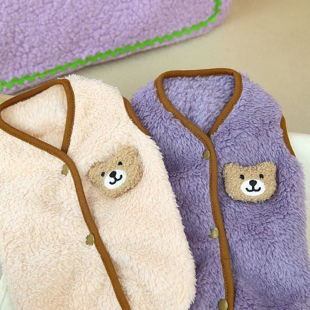 Luxury Pet Cat Costume Clothes for Cats Winter Kitten Sphynx Sweatshirt Puppy Fleece Vest Warm Jacket Coat Small Dogs Clothing