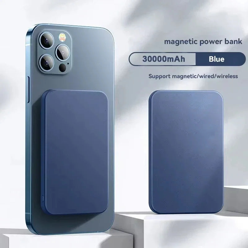 Lenovo 50000mAh Magnetic Power Bank for Magsafe Wireless Charger Fast Charging External Spare Battery For Android iPhone