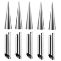 5/10Pcs Cream Horn Molds Stainless Steel Cone Tubular Shaped Mold Baking Cones Horn Pastry Roll Kitchen Cookie Dessert Tool