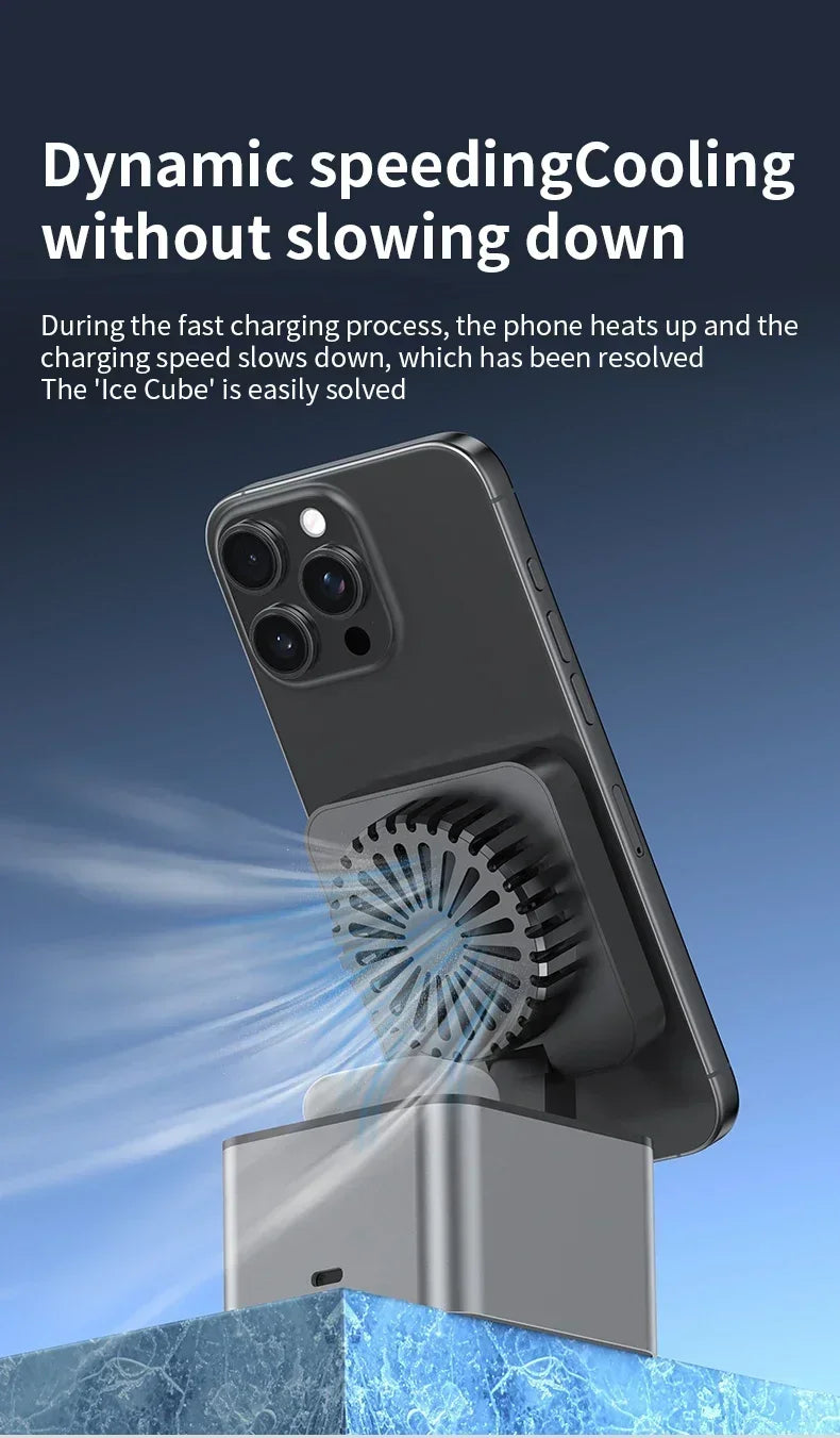 ice-Cooling For Magsafe Wireless Charger Station Stand For iPone 16~12 Pro Max/iWatch 10~2 SE/AirPods 4 Pro 3 in 1 Fast Charging