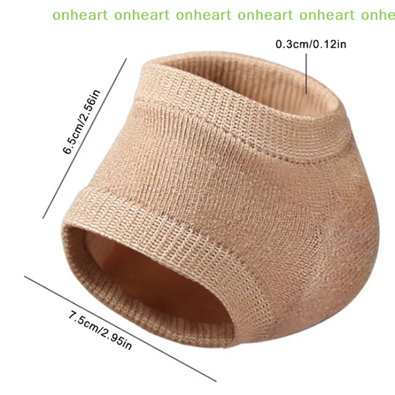 Heel Cups Plantar Fasciitis Support Feet Care Skin Repair Cushion Half-yard Socks Gel Silicone Heel Protector Sleeve Heel Pads