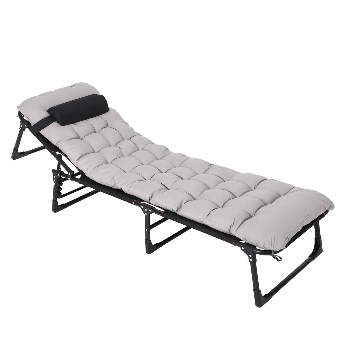 Heavy-Duty Tri-Fold Camping Cot With Mattress