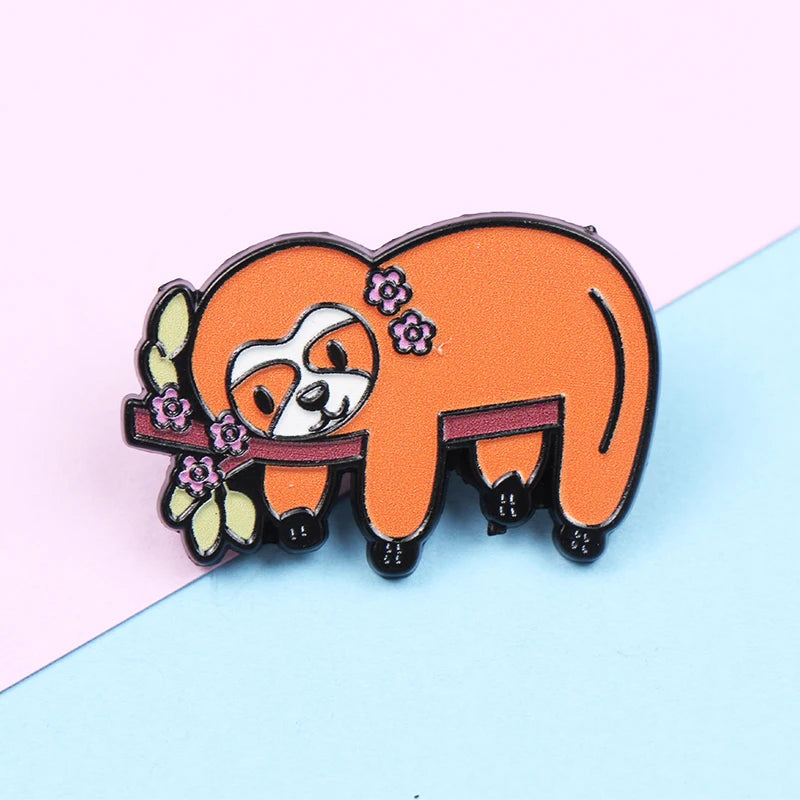 Cute Animal Series Enamel Brooch Alloy Pin Cartoon Kawaii Capybara Cat Dog Duck Pet Backpack Lapel Badge Jewelry Gift for Kids