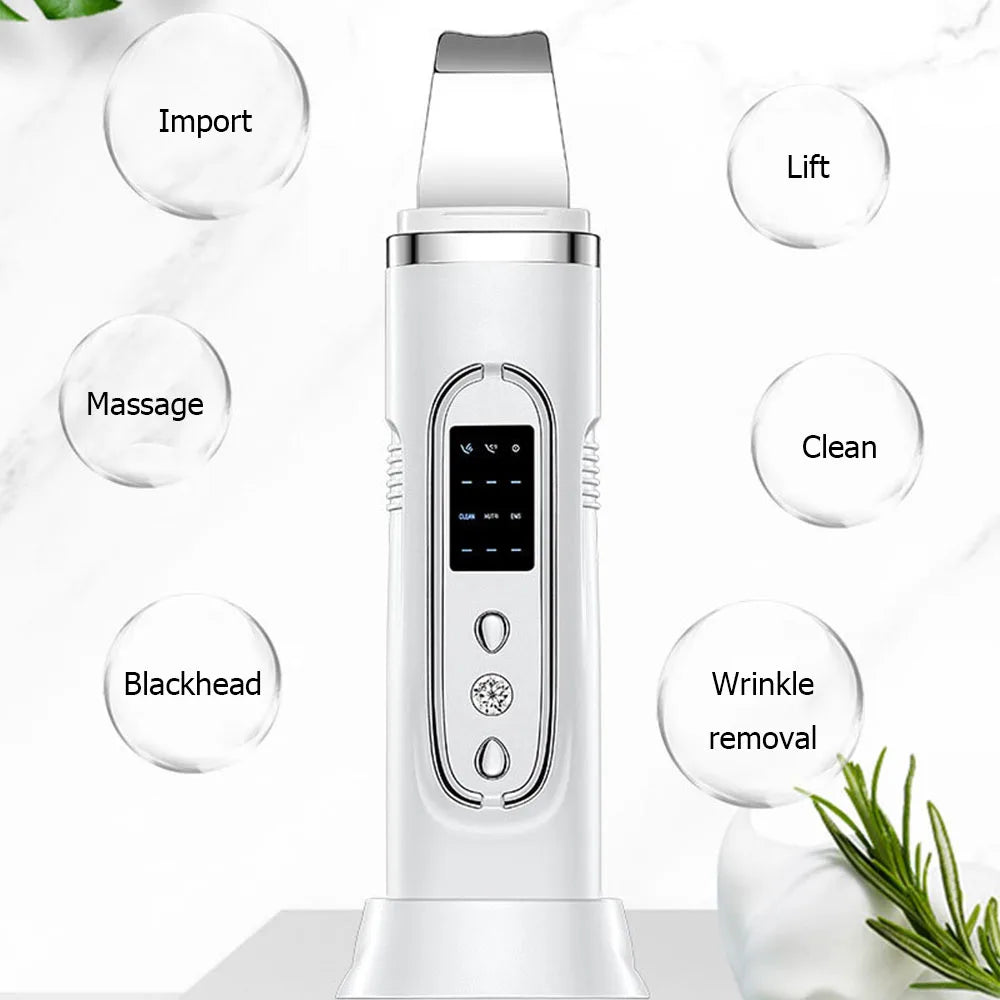 Ultrasonic Skin Scrubber Electric Facial Cleansing Pore Deep Cleanser