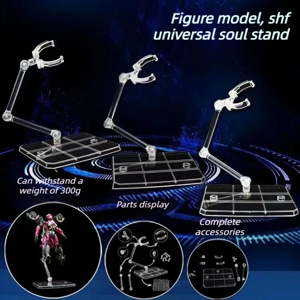 Clear Acrylic Action Figure Stand Assembly Display Holder Base
