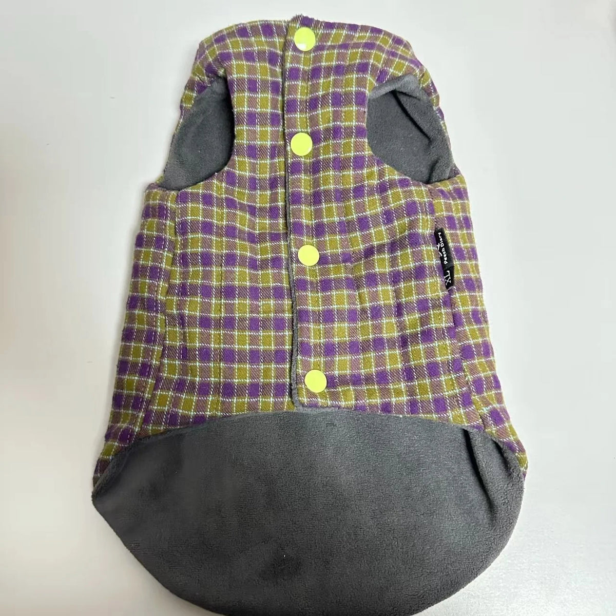 Winter Green Plaid Suit for Cats Thick Fleece Vest Warm Long Sleeves Undercoat for Hairless Cat Spring Sweatshirt for Sphynx