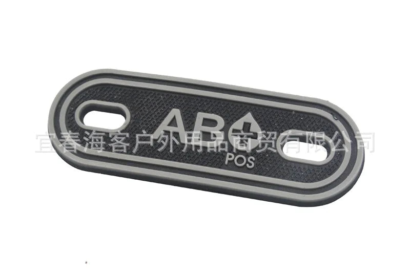 2PCS Shoelace Blood Buckle Charm PVC Tactical Bag Clothing Zipper Blood Tag Charm Military Patches Tactical Patch
