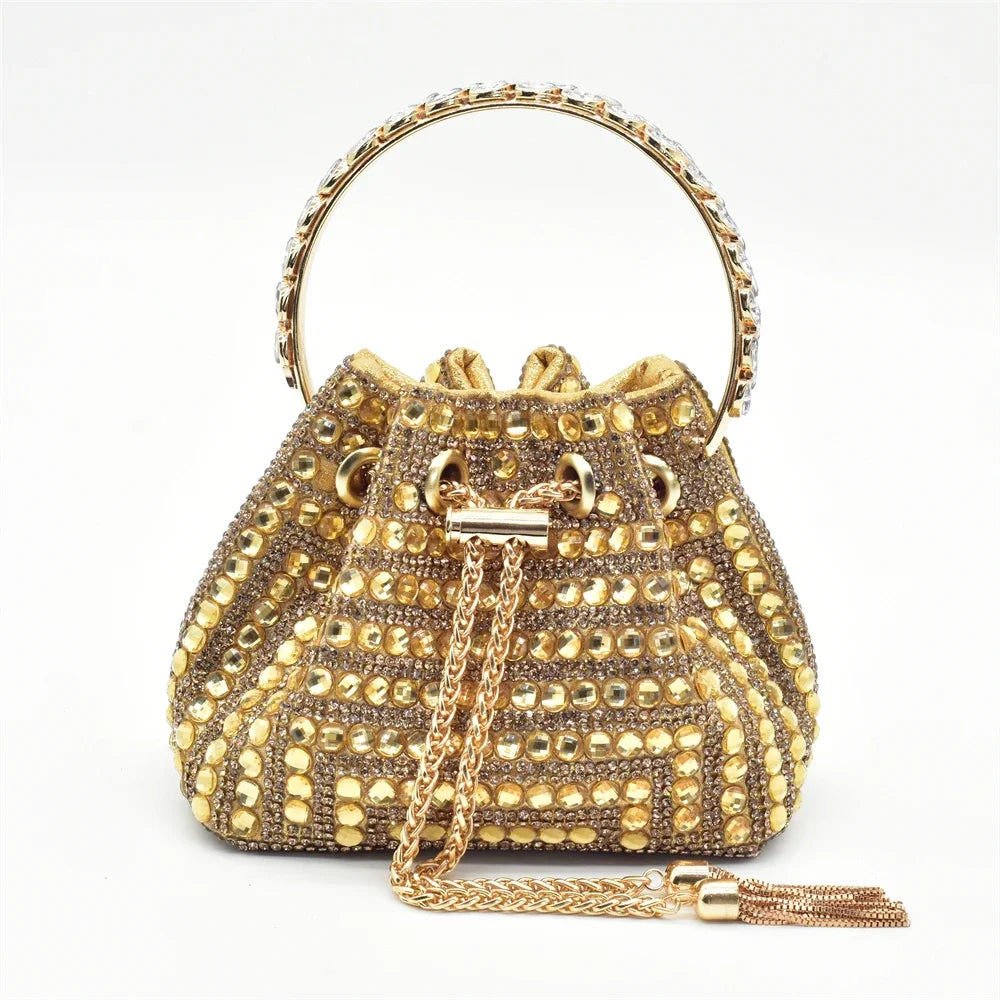 Fashion Gold Color Shoes and Bags To Match Set