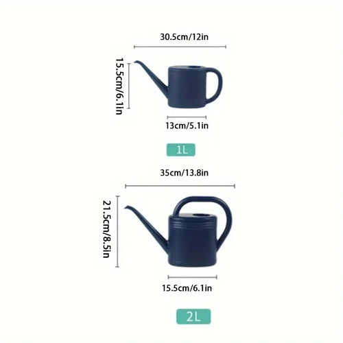 1pc Portable Plastic Watering Can For Indoor Plants, Flower Watering Can Outdoor For Plants Flower, Indoor Long Spout, 1L/2L
