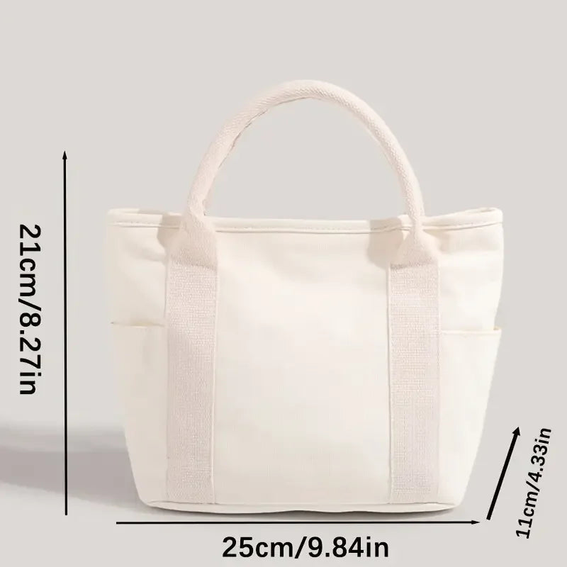 The Mesuca Cute Cartoon Bear Canvas Tote Bag Women Casual Handbag
