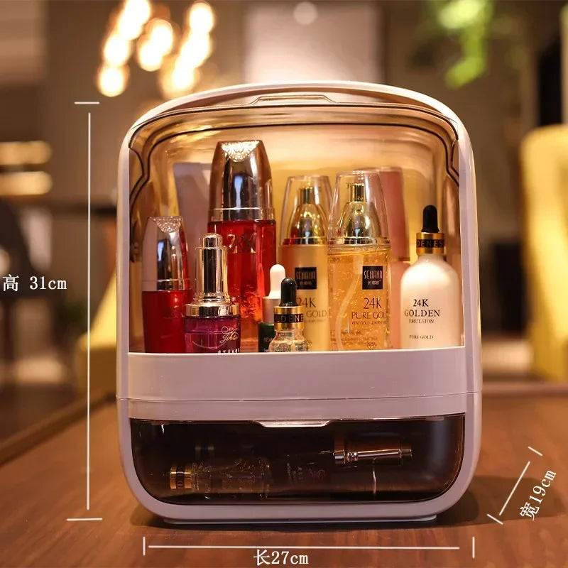 Cosmetic Storage Box Home Large Capacity Desktop Dustproof Dressing Table Lipstick Skin Care Luxury Storage Box Makeup Organizer