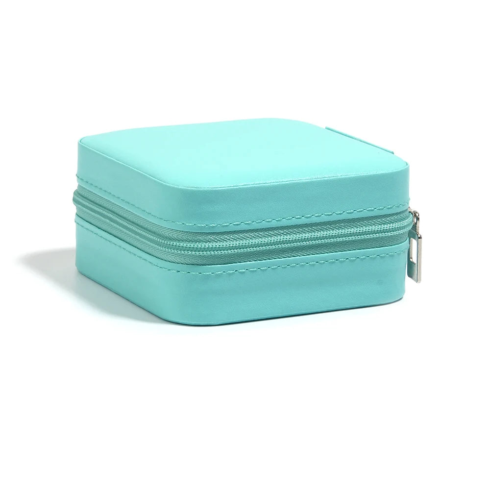 Portable Jewelry Storage Box Travel Organizer Jewelry Case Leather Storage Earrings Necklace Ring Jewelry Organizer Display