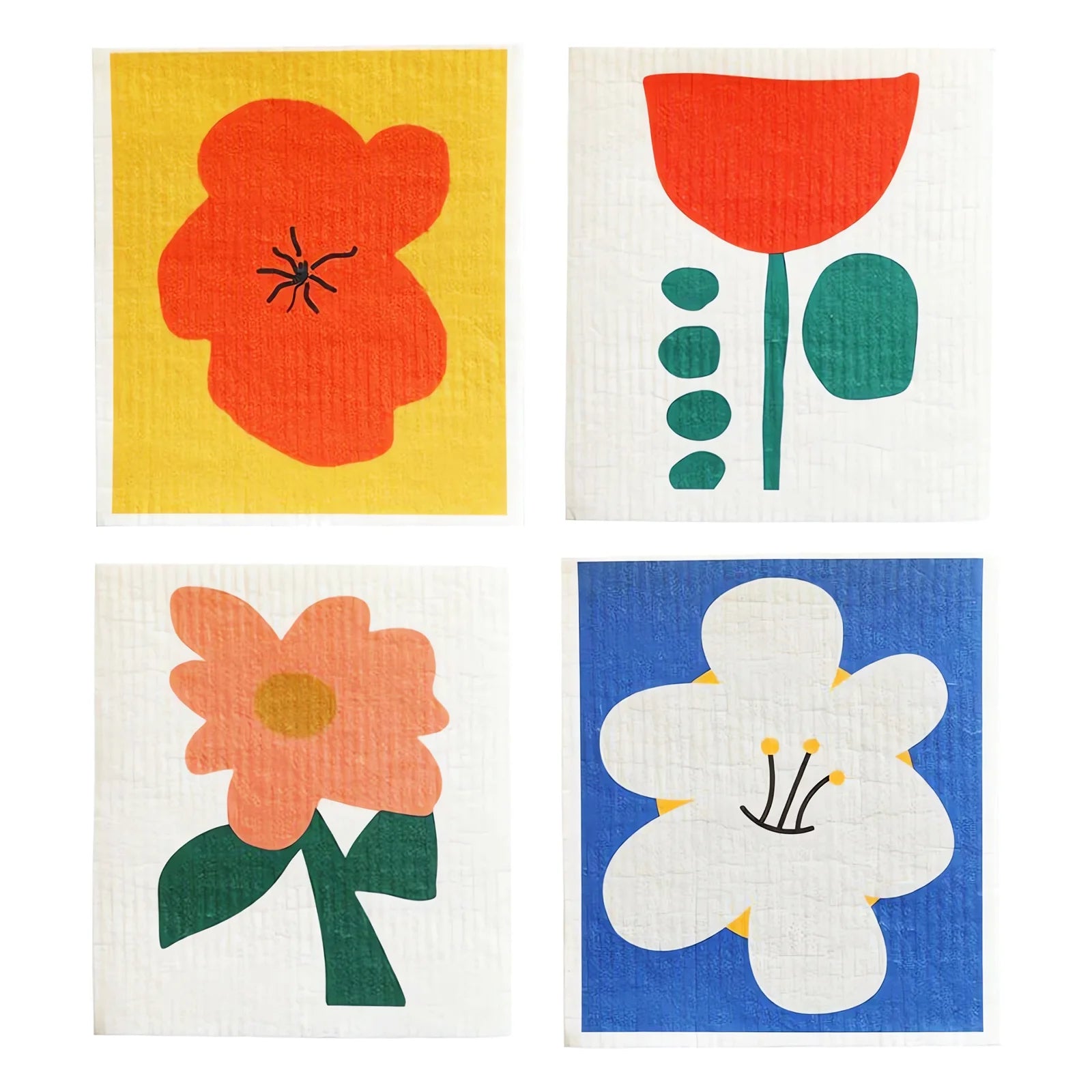 4/8Pcs Swedish Dishcloths for Kitchen, Reusable Compostable Kitchen Cloth Cellulose Sponge Swedish Dish Cloths