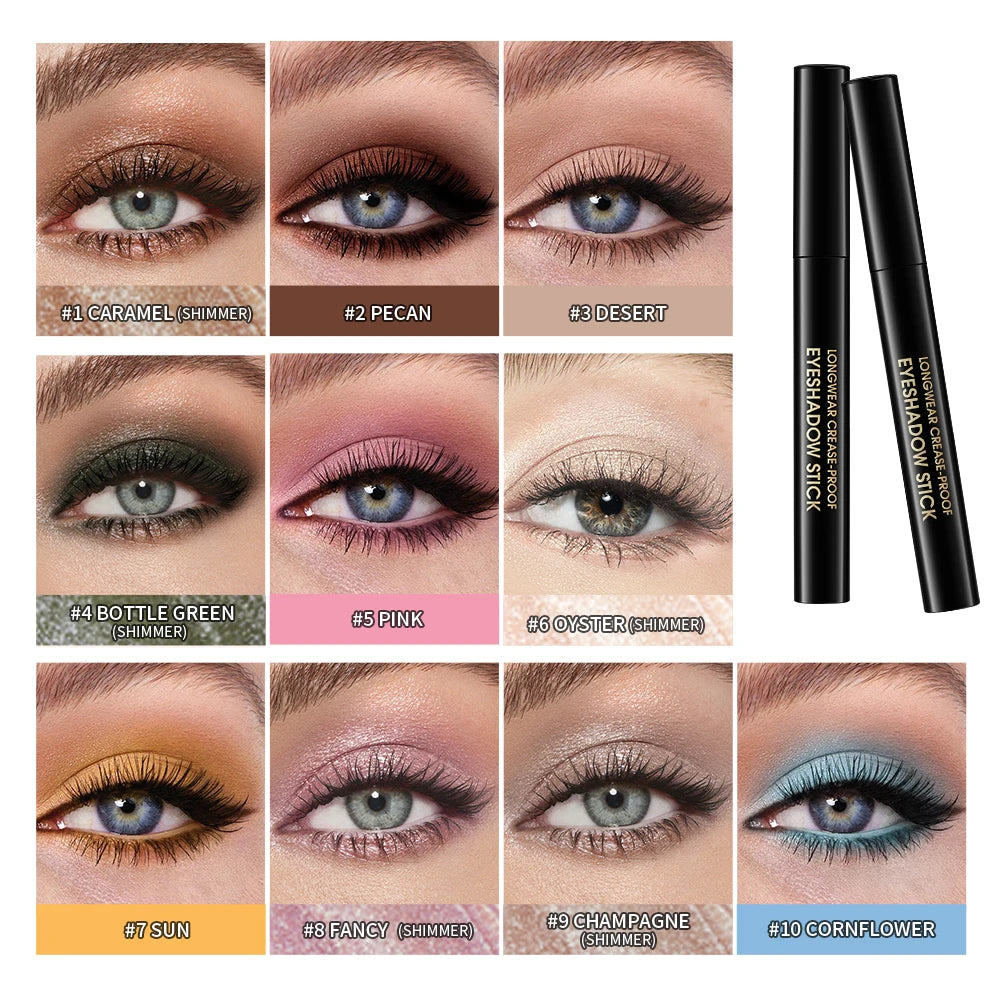 Eyeshadow Liner Sticks Matte &amp; Shimmer Waterproof Metallic