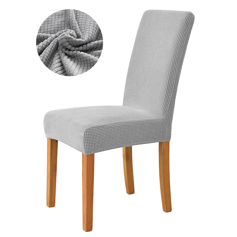 Elastic Dining Chair Cover Stretch Seat Slipcover Jacquard Spandex Protector Case for Kitchen Chair Seat Home Hotel Banquet
