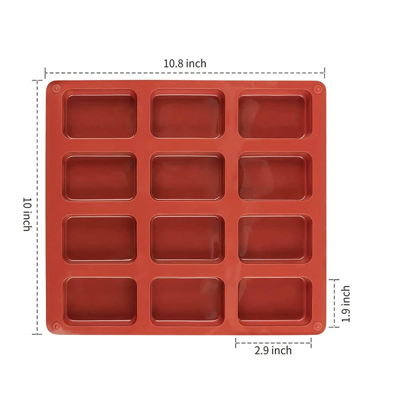 Silicone Mini Loaf Pan Bread Baking Silicone Mold For Brownie Cheesecake Chocolate Bar Kitchen Bakeware Meatloaf Ice Cube Tray