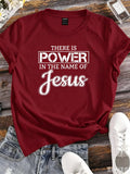 Women Fashionable Letter Cartoon Print Round Neck T-shirt Simple