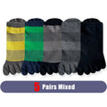 5 Pairs Mans Five Finger Socks Cotton Ankle Mesh Compression Soft Elastic Endurable Breathable Sweat-Absorbing Toe Sport Socks