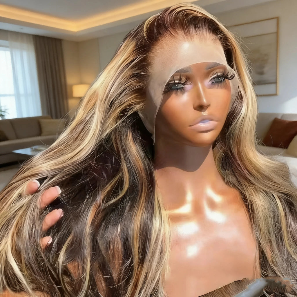 Blonde Highlight Body Wave Lace Front Wig