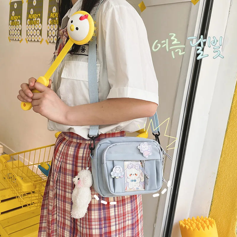 Kawaii Bag Girls JK Transparent Bag Small Crossbody for Women