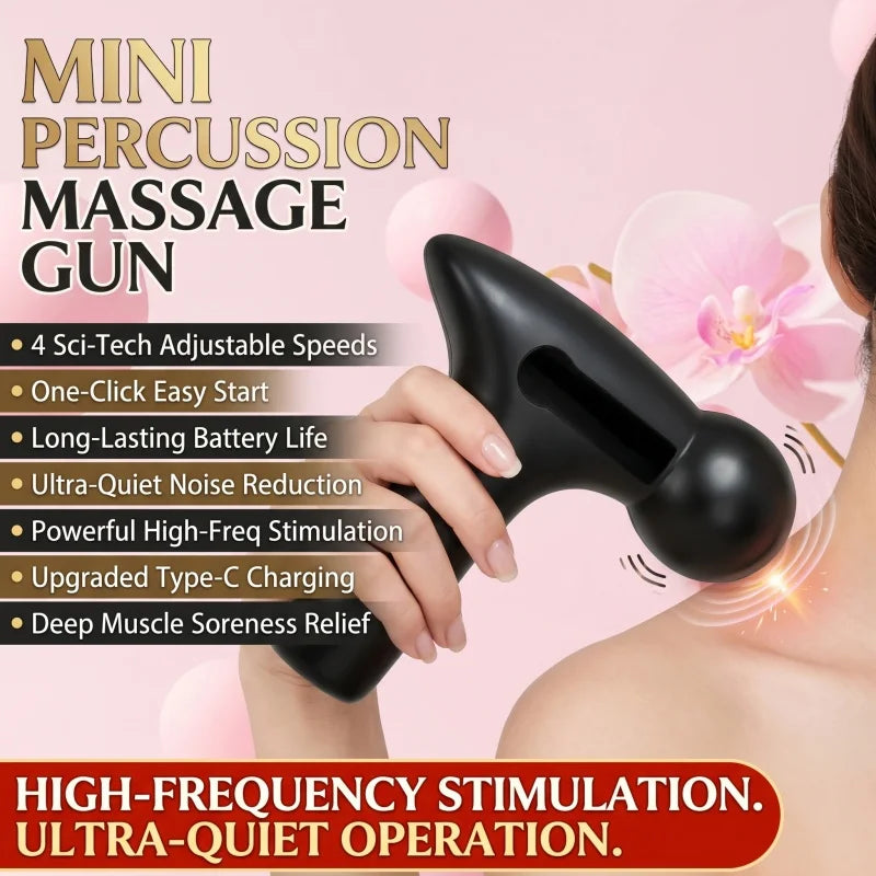 Original Mini Massage LCD Screen 6 Heads Gun Muscle Massager Portable Electric Fascia Gun for Neck Foot Body Fascia Gun
