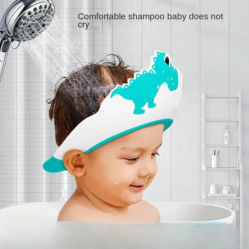 Baby Soft Rubber Waterproof Shampoo Cap Children Shampoo Artifact