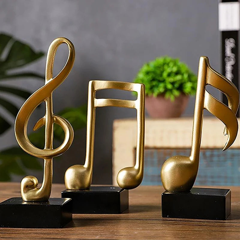 Simple Resin Musical Notes Model Ornaments Living Room Wine Cooler TV Cabinet Desktop Decorative Crafts