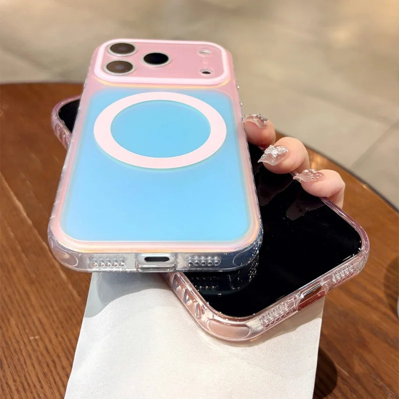 Luxury Laser Aurora Gradient for Magsafe Phone Case for IPhone 18
