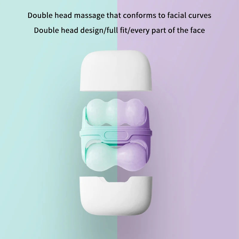 Double Head Ice Roller For Face Eye Puffiness Migraine Pain Relief Minor Injury Facial Cold Therapy Massage Roller Skin Care