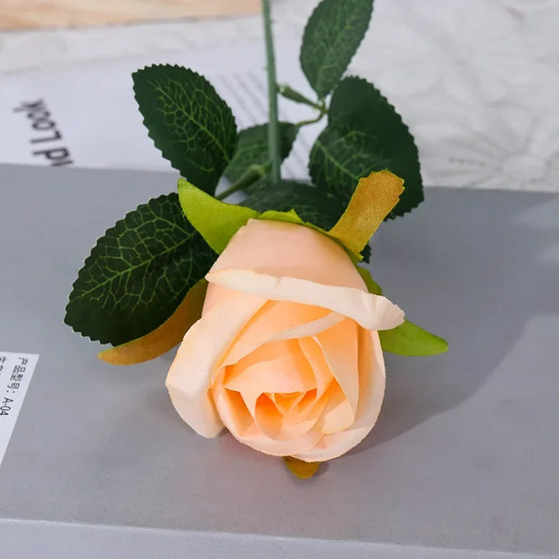 Simulated Single Rose Living Room Dining Table Decoration Artificial Flower Ornaments Wedding Decoration Home Decor