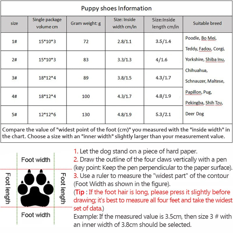 Dog Shoes Non-slip Soles Thick Plush Protection Paw Pet