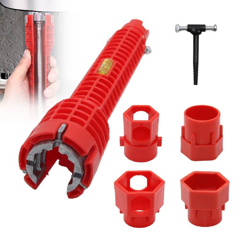 14-in-1 Sink Wrench Multi-function Faucet Wrench Broken Screw Extractor