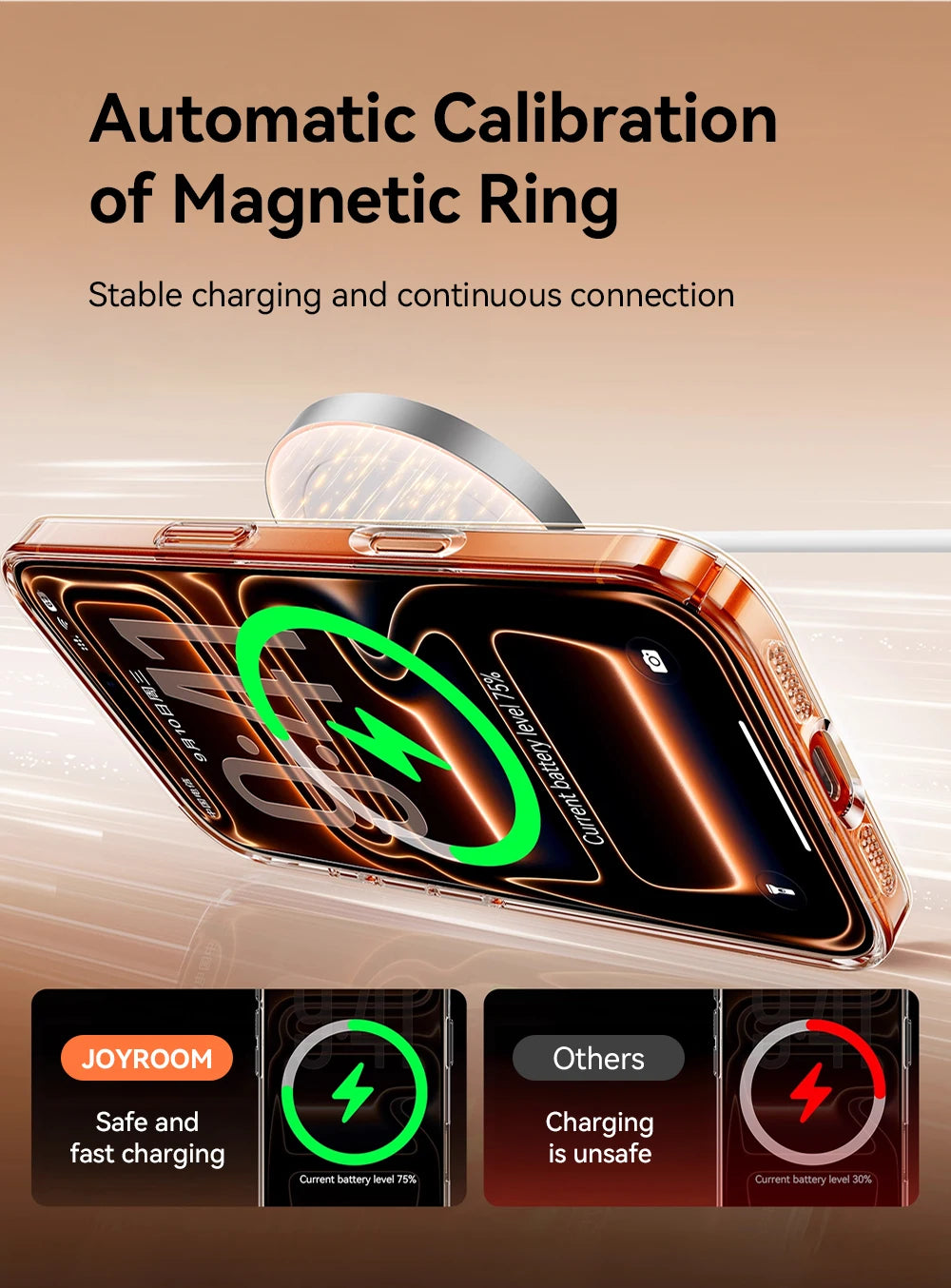 Joyroom Magnetic Case For iPhone 17 16 Pro Max Case Anti Yellow Transparent Cover For iPhone 17 Pro Wireless Charger Thin Cover