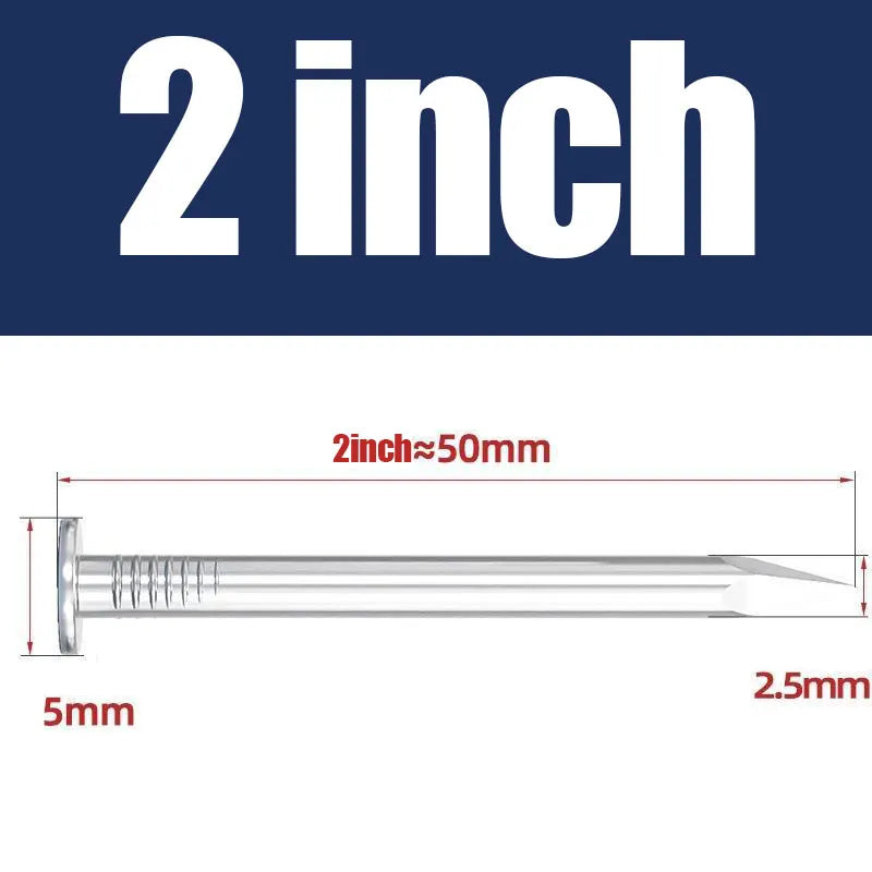 Stainless Steel Flat Head Woodworking Extended Hardware Nails Rust