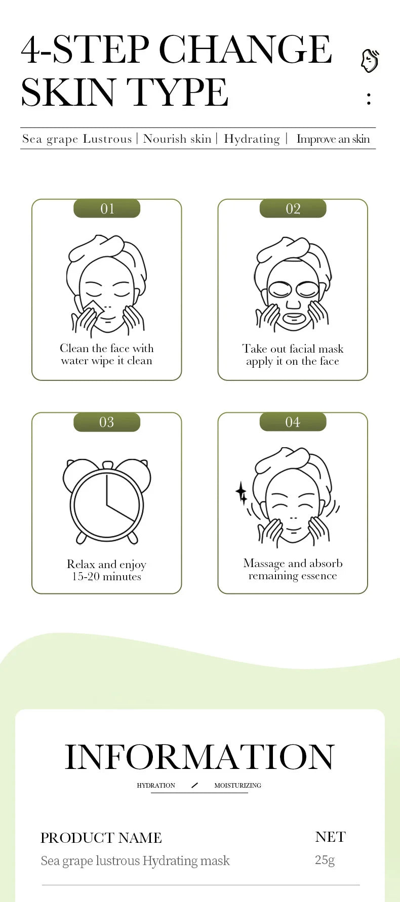 6/12pcs BIOAQUA Caviar Grape White Truffle Face Mask Anti Wrinkle skincare Moisturizing Hydrating Facial Masks Skin Care