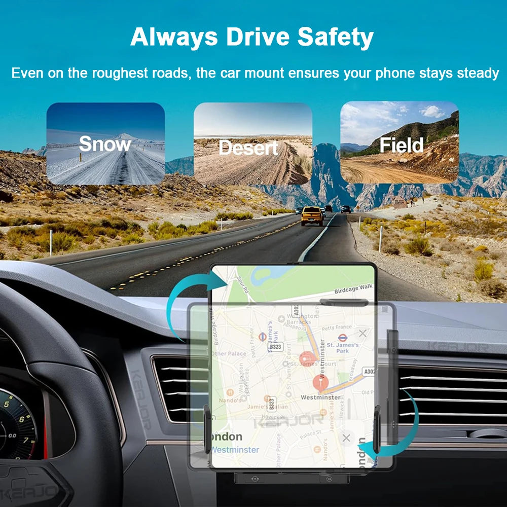 Fold Screen Car Wireless Charger For Samsung Galaxy Z Fold 6 5 4 3 2 Flip 6 5 4 3 Dual Coil Samsung Fast Charging Station
