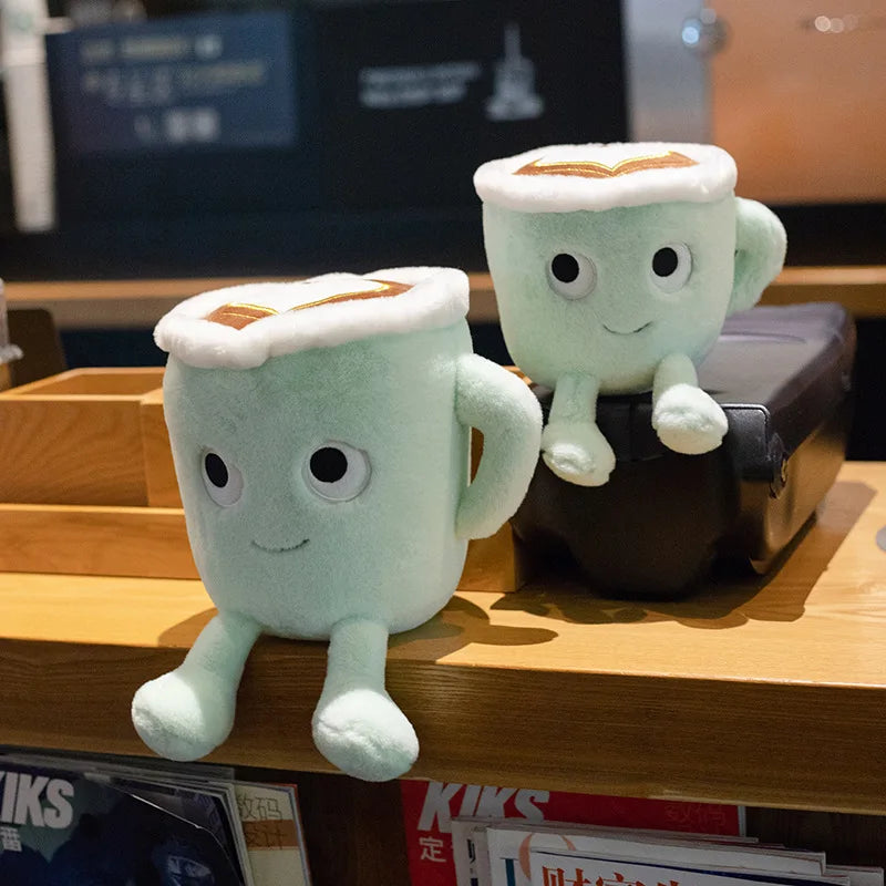 ZU 20/30cm Latte Art Coffee Cup Plush Toy Cute Home Kitchen Decor Matcha Flavor Drink Tea Soft Dolls