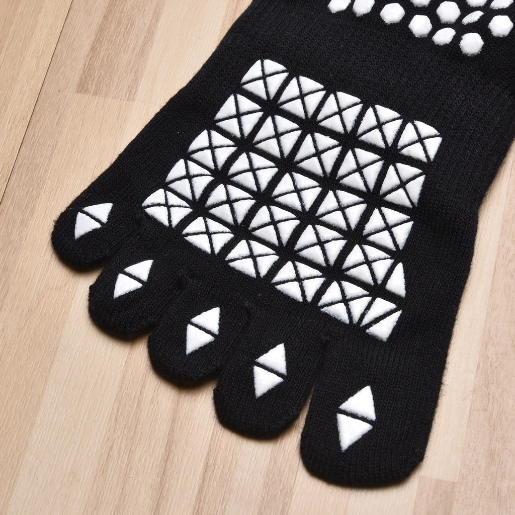 Women Bandage Breathable Pilates Socks Ladies Anti-slip Cotton Backless Sock Five Toes Ballet Dance Fitness Workout Sports Socks