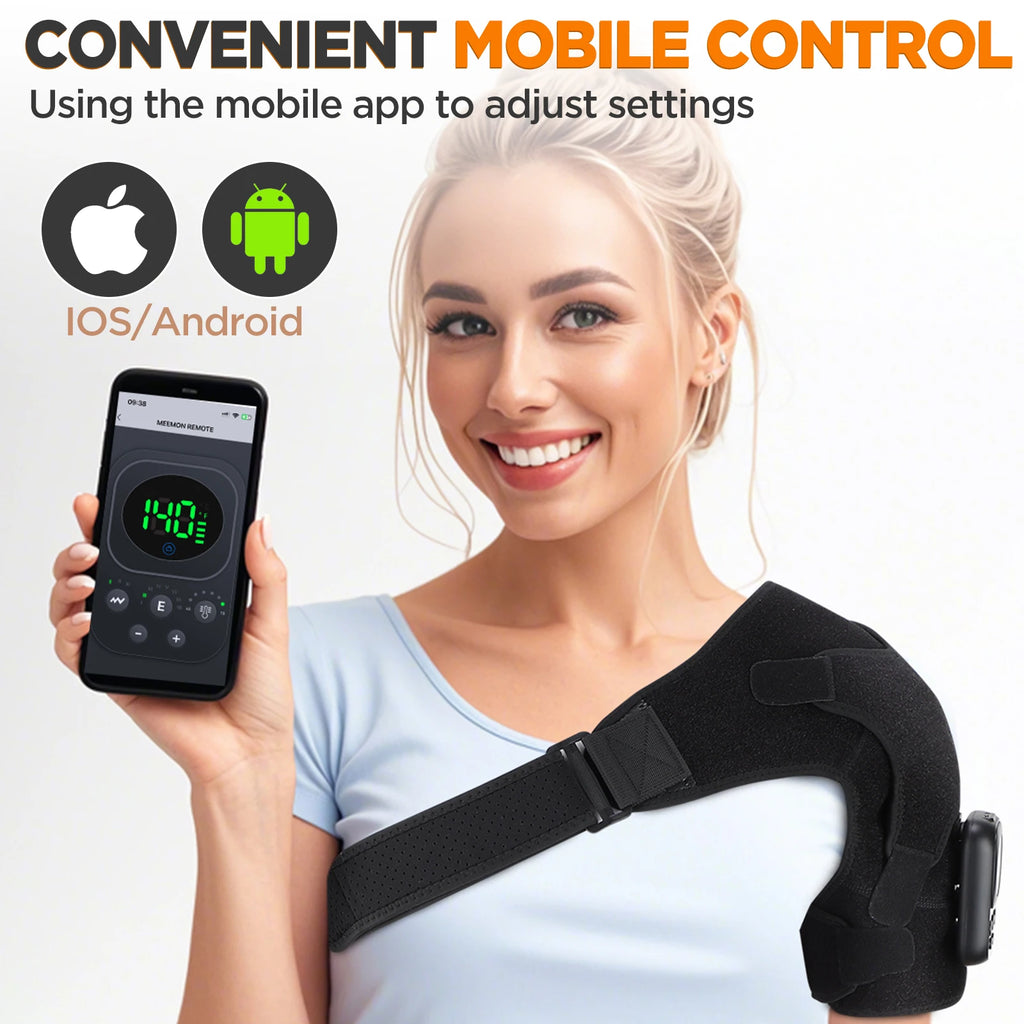 Electric Shoulder Massage Machine Heated Vibration Back Shoulder Belt