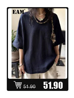 [EAM] Loose Fit Asymmetrical Big Size Sweatshirt New High Collar Long Sleeve Women Big Size Fashion Spring Autumn 2026 19A-a124