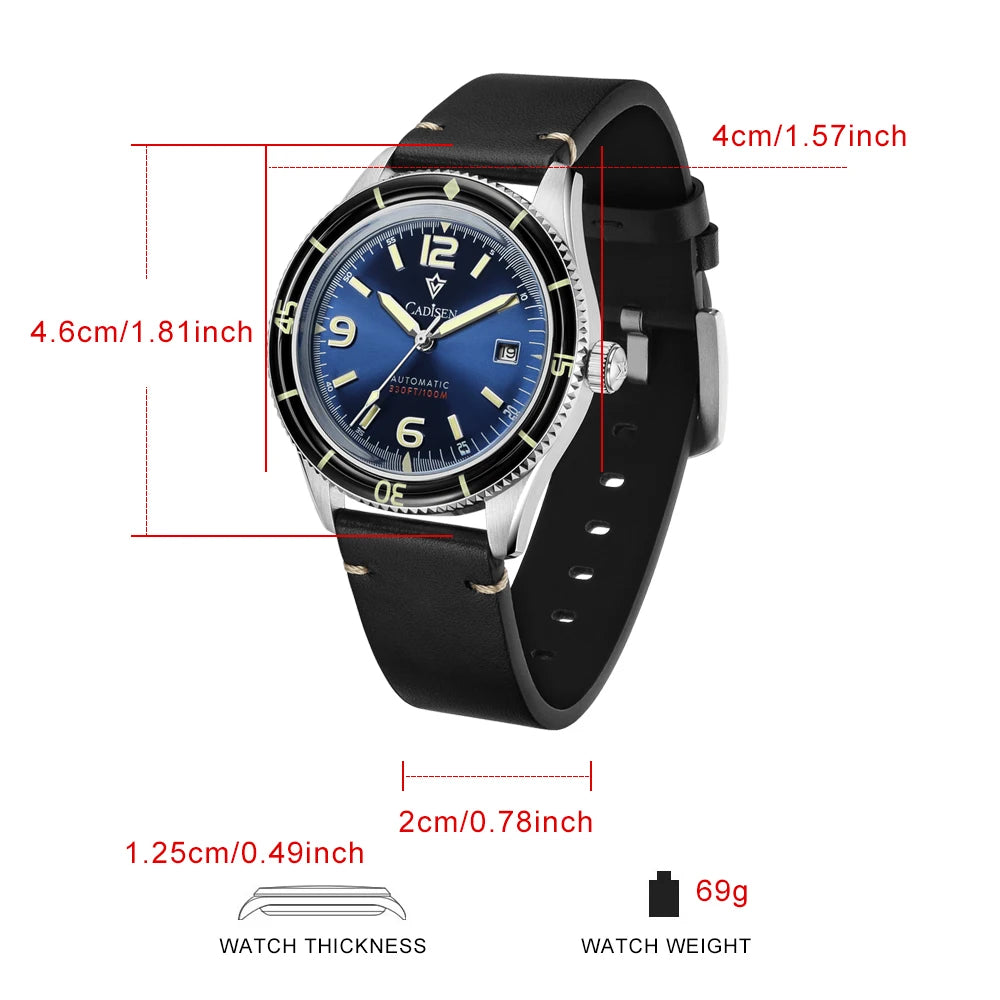 CADISEN NEW Watches Mechanical Automatic Wristwatches MIYOTA 8215 Movement