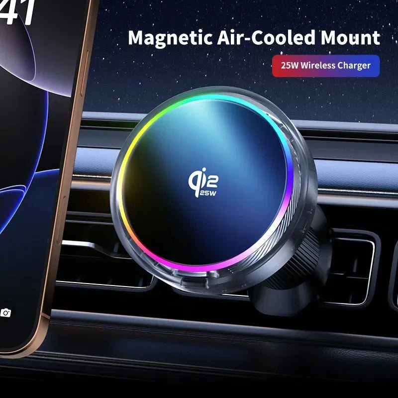 25W MagSafe Car Charger with RGB Cooling