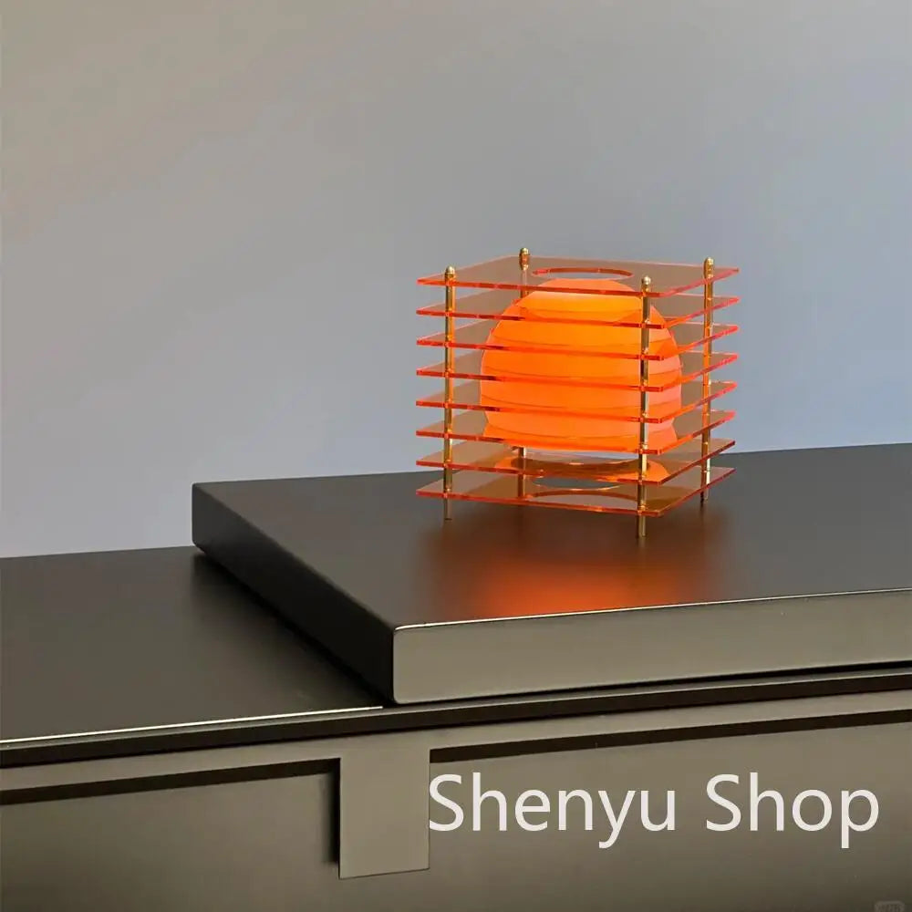 Creativity Desk Lamp Acrylic 16 colors Rechargeable Bedroom Ambient lighting Desktop Decorate Room Props Home Decor Night Light