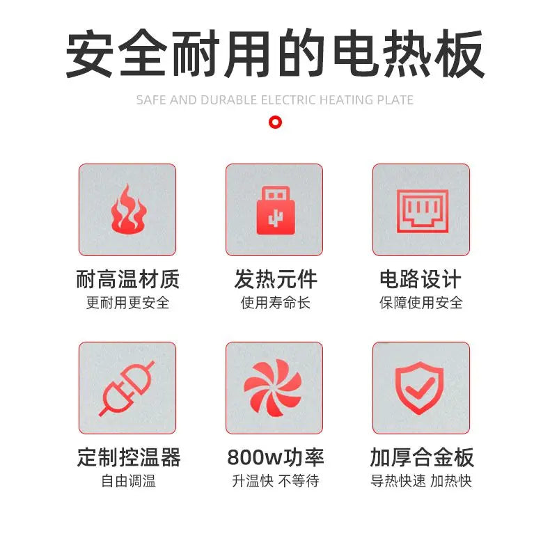 Temperature Controlled Electric Heating Plate Heating Plate Buffet Furnace Heating Plate Adjustable Constant Temperature