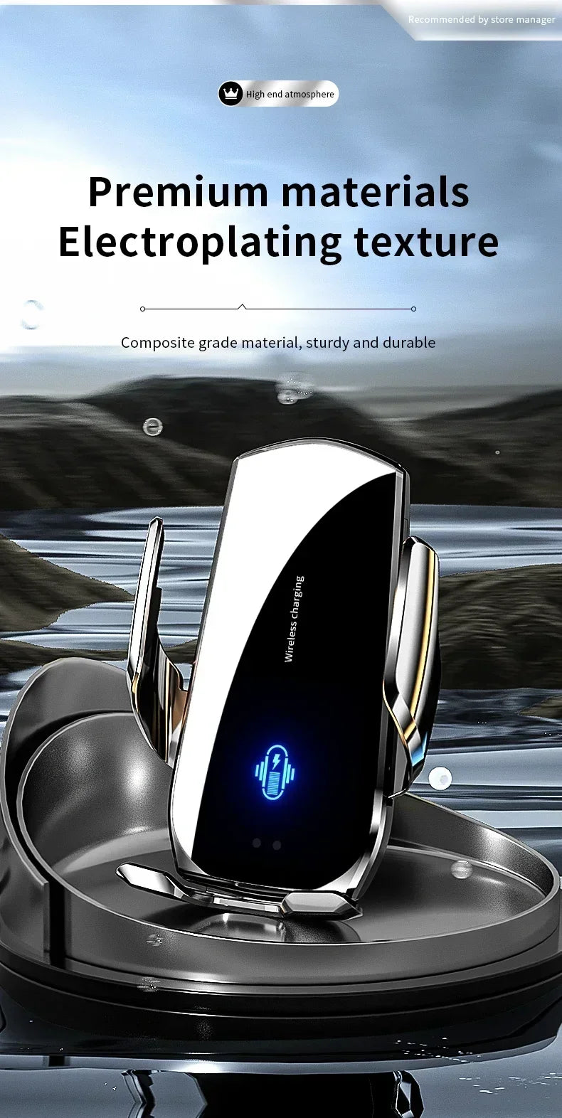 Car Air Vent Wireless Charger Car Phone Holder Infrared Induction for iPhone15 14 13 12 Samsung Xiaomi Fast Charging Station