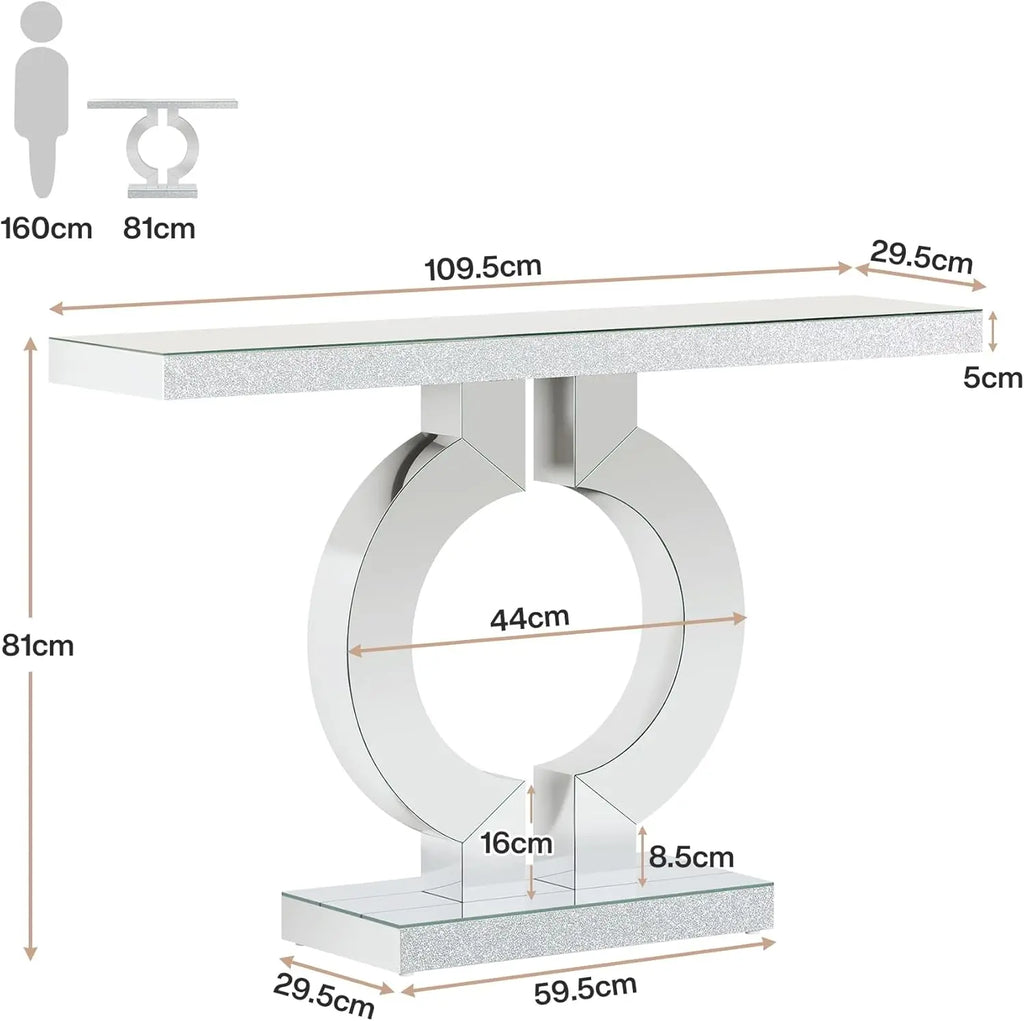 Tribesigns 43.3-Inch (110cm)Mirrored Console Table
