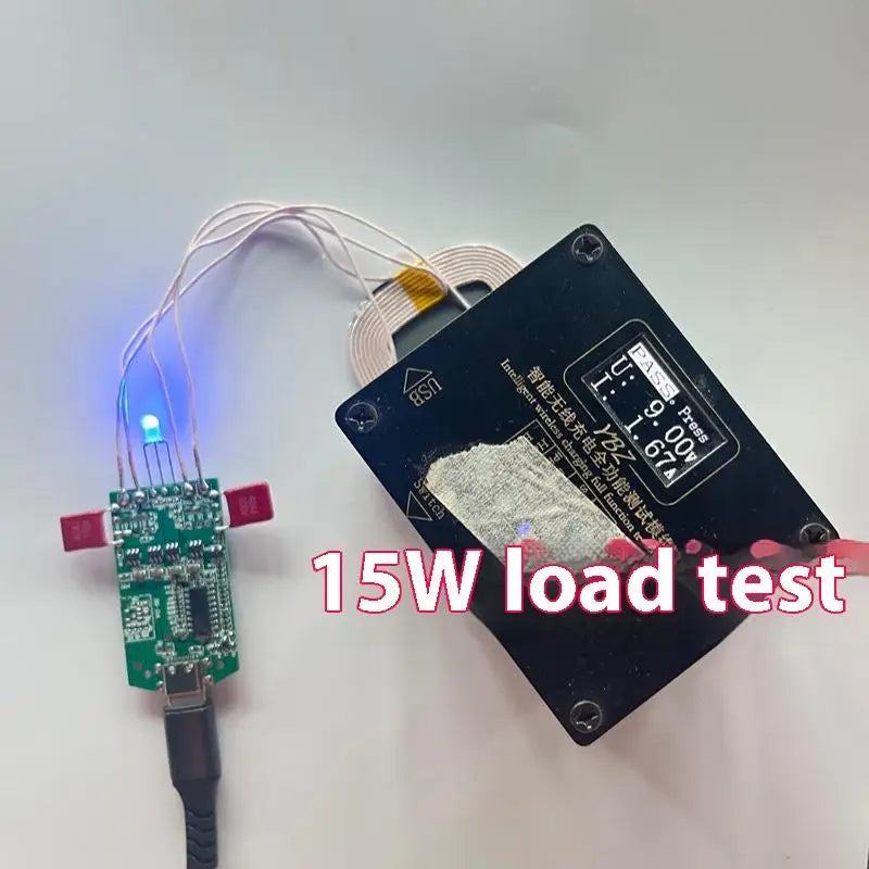 1Pcs Wireless Charging Type-C Interface 15W Dual Coil Wireless Charging Module Wireless Charger PCBA Home Car Equipment